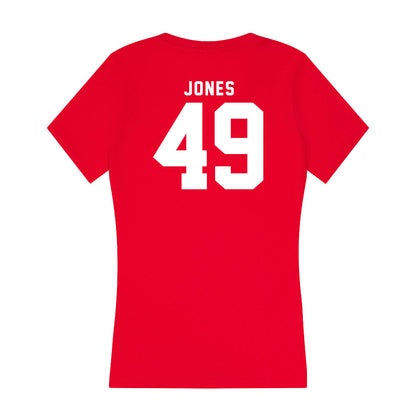 Nebraska - NCAA Football : Mason Jones - Women's V-Neck T-Shirt-1