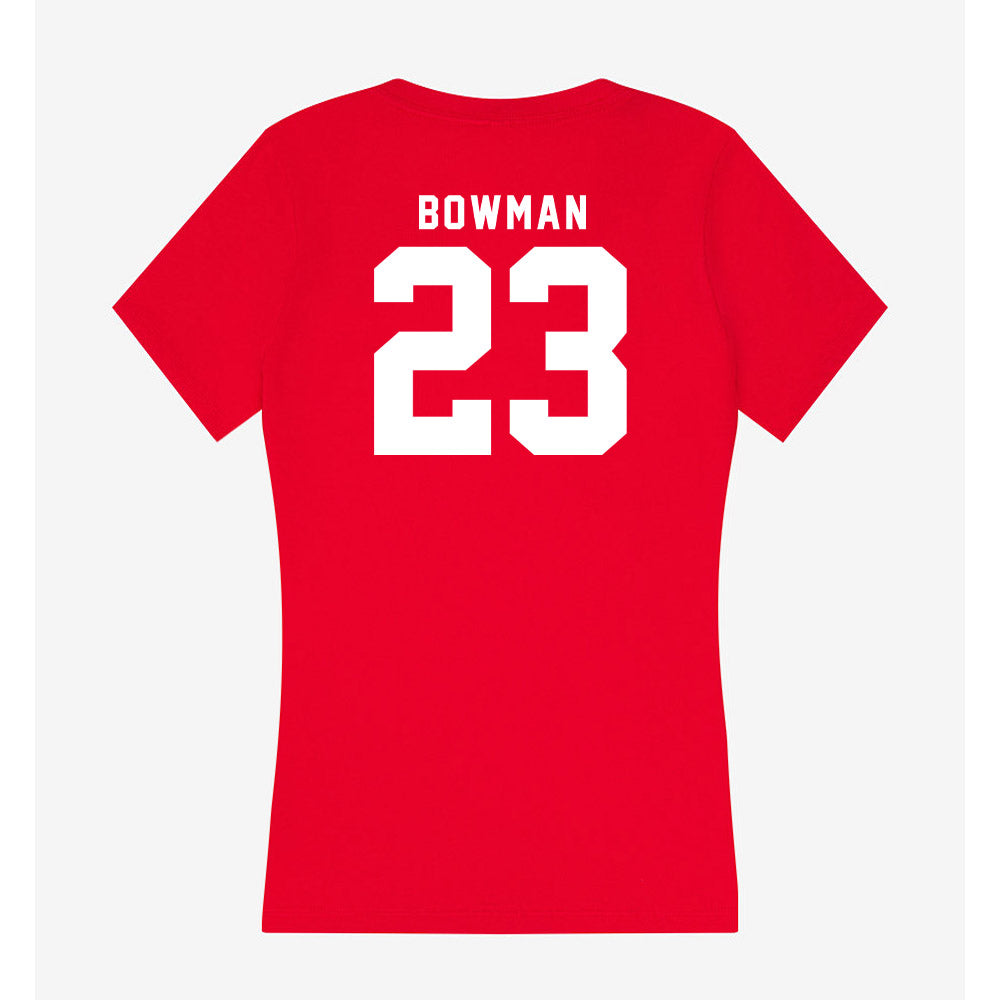 Nebraska - NCAA Women's Bowling : Kathryn Bowman - Women's V-Neck T-Shirt-1
