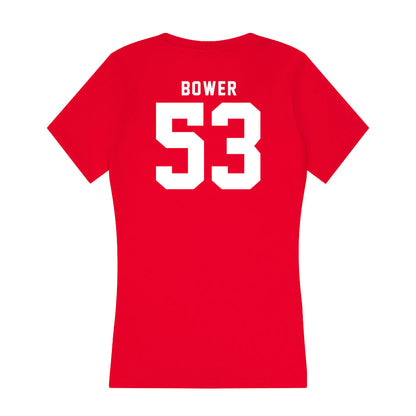 Nebraska - NCAA Football : Jacob Bower - Women's V-Neck T-Shirt-1