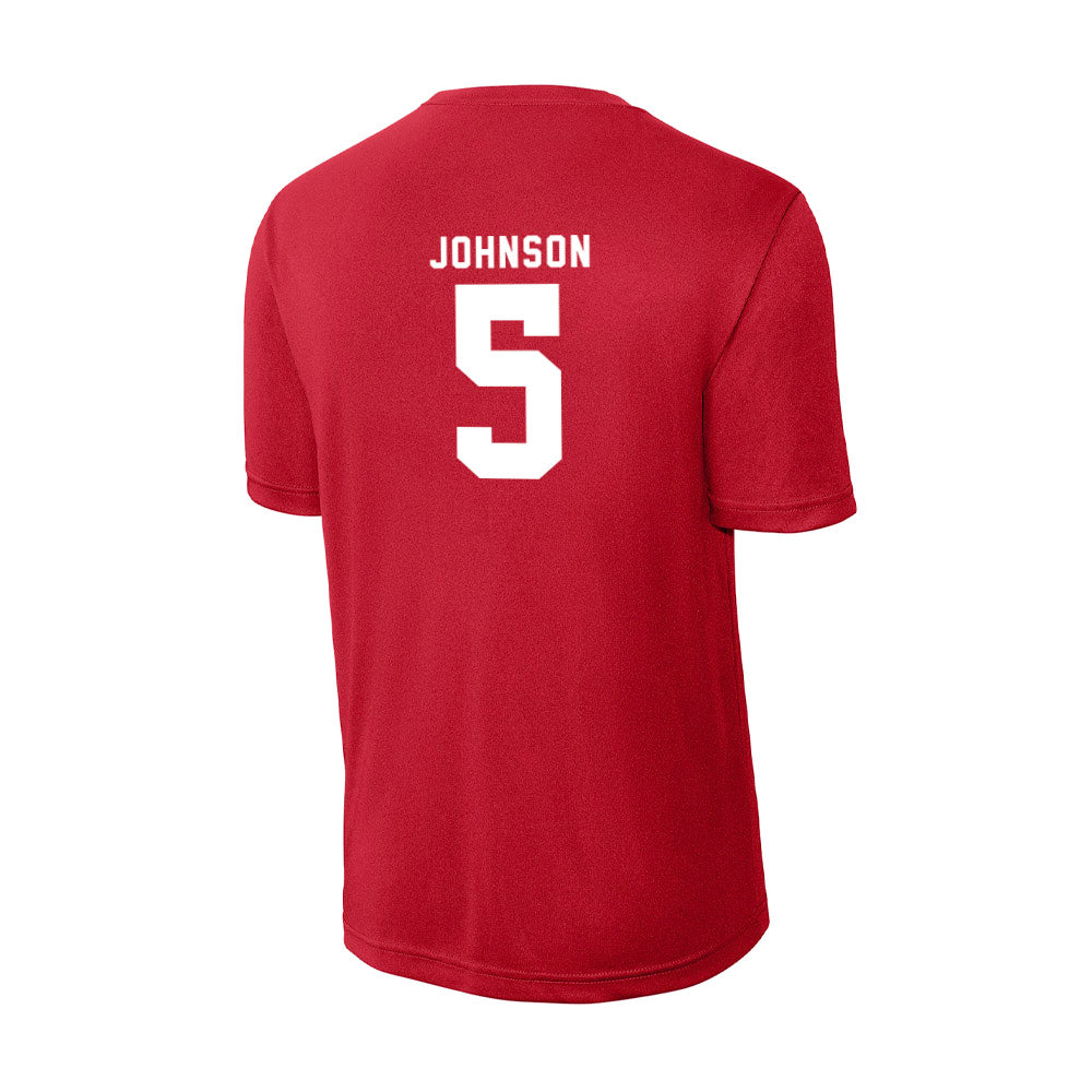 Nebraska - NCAA Women's Basketball : Claire Johnson - Activewear T-Shirt-1