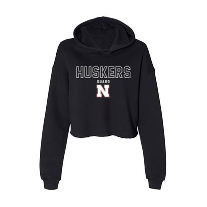 Nebraska - NCAA Men's Basketball : Keisei Tominaga - Women's Crop Fleece Hoodie-0