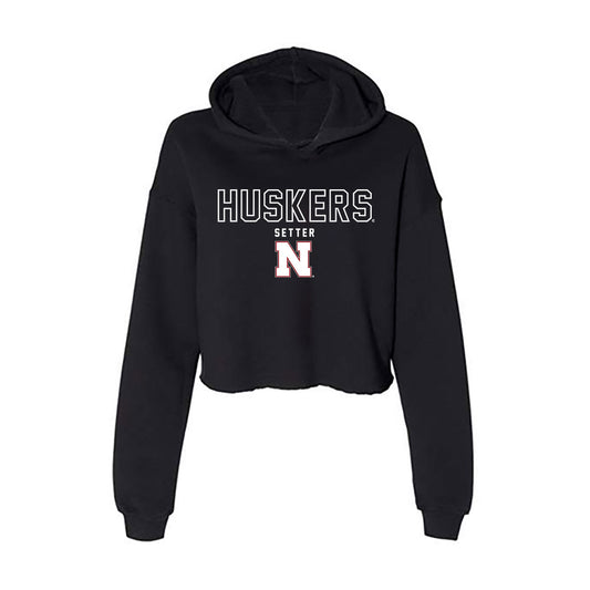 Nebraska - NCAA Women's Volleyball : Bergen Reilly - Women's Crop Fleece Hoodie-0