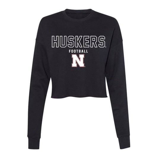 Nebraska - NCAA Football : Jordan Ochoa - Women's Cropped Crew Fleece-0