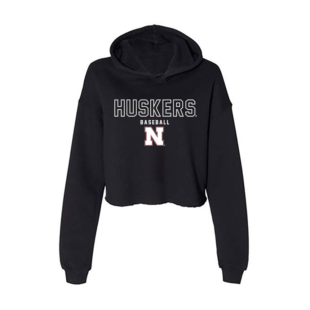 Nebraska - NCAA Baseball : Carter Kelley - Women's Crop Fleece Hoodie-0