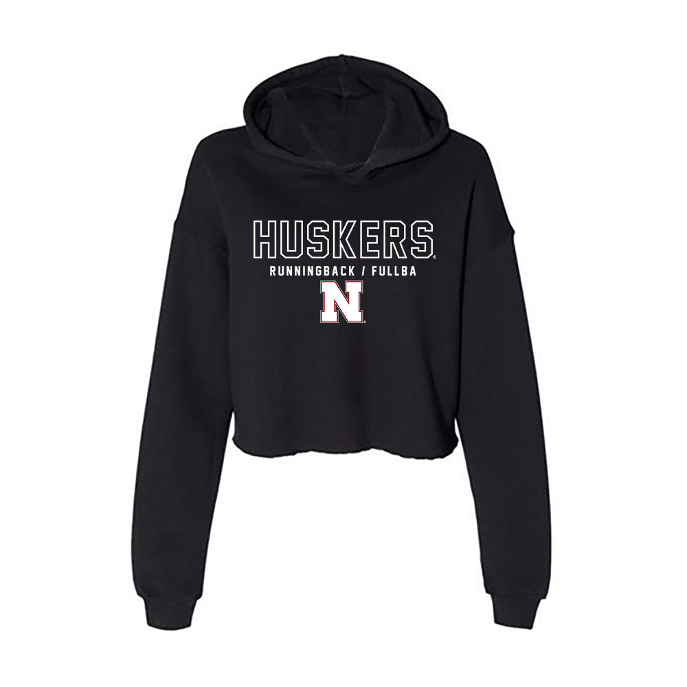 Nebraska - NCAA Football : Izaac Dickey - Women's Crop Fleece Hoodie-0