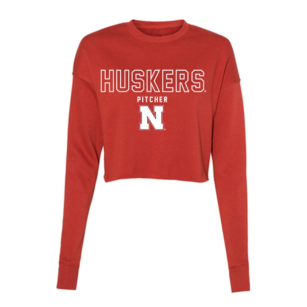 Nebraska - NCAA Baseball : Kyle Froehlich - Women's Cropped Crew Fleece-0