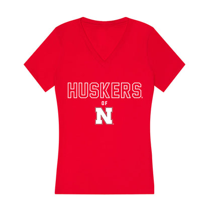 Nebraska - NCAA Softball : Malia Thoms - Women's V-Neck T-Shirt-0