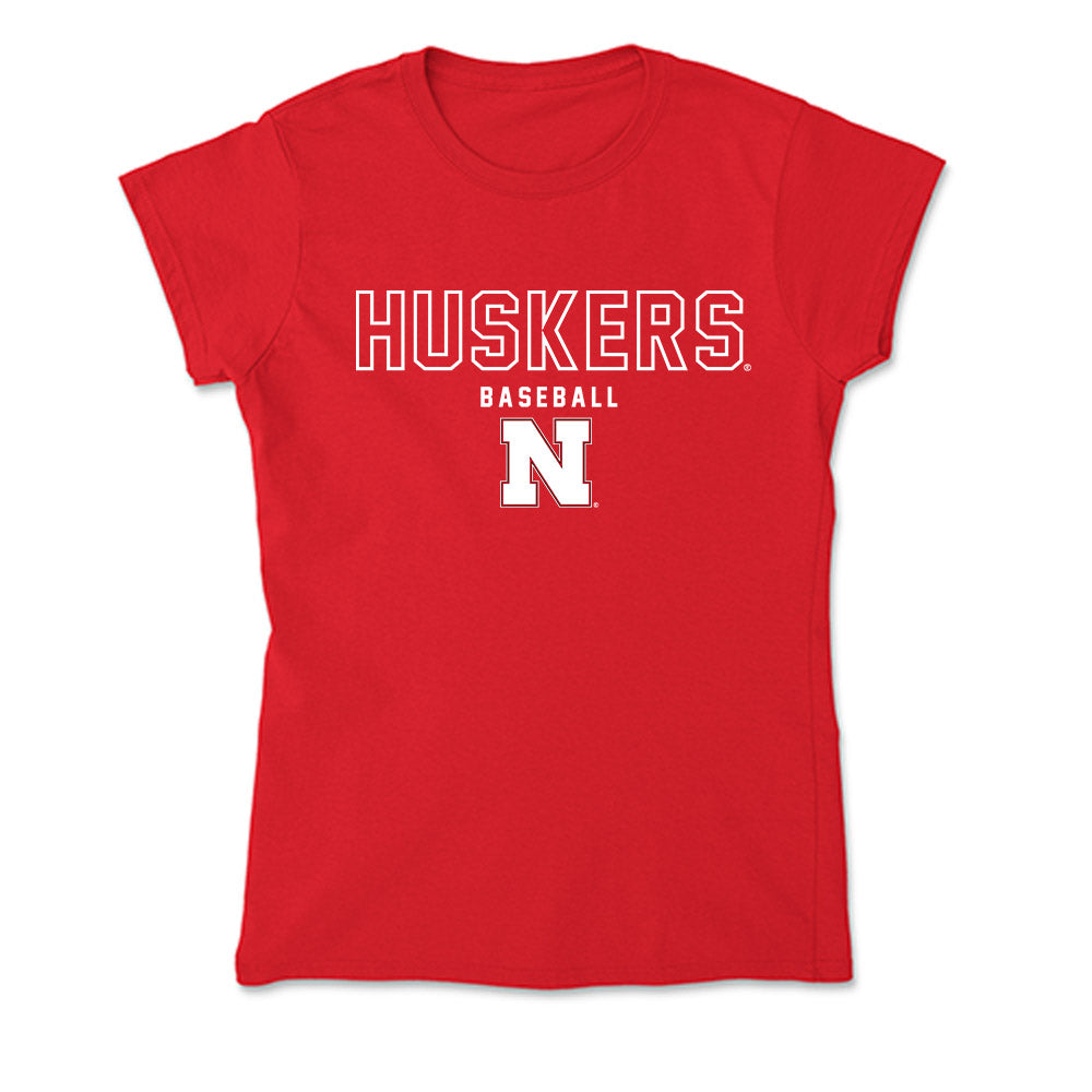 Nebraska - NCAA Baseball : Jaron Cotton - Soft Style Women’s T-Shirt-0