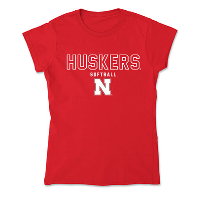 Nebraska - NCAA Softball : Kacie Hoffmann - Soft Style Women’s T-Shirt-0