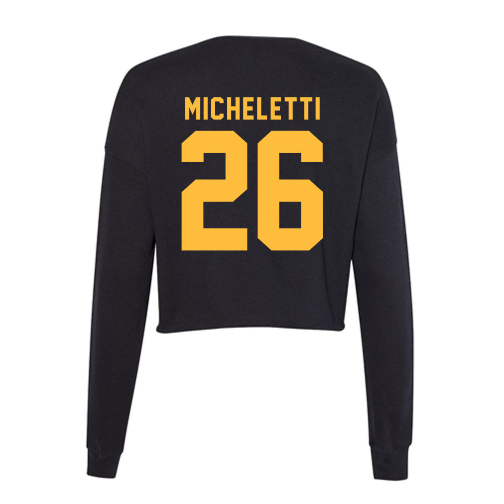 Minnesota - NCAA Men's Ice Hockey : Pat Micheletti - Women's Cropped Crew Fleece-1