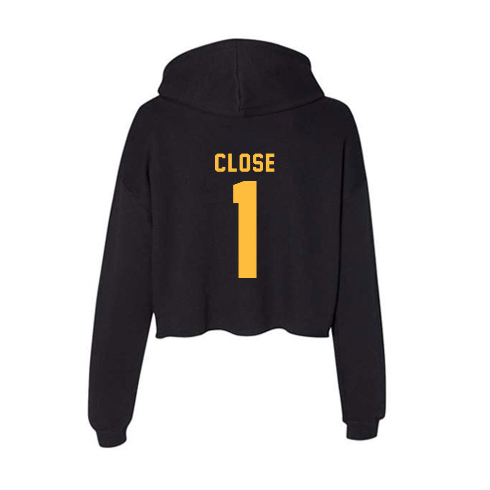 Minnesota - NCAA Men's Ice Hockey : Justen Close - Women's Crop Fleece Hoodie-1