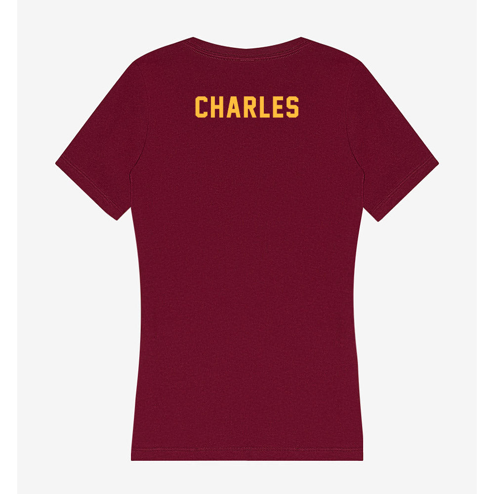 Minnesota - NCAA Men's Track & Field : Aaron Charles - Women's V-Neck T-Shirt-1