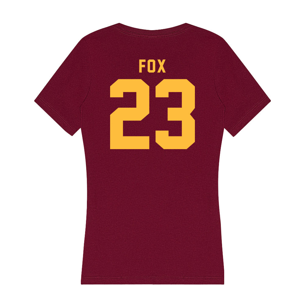 Minnesota - NCAA Men's Basketball : Parker Fox - Women's V-Neck T-Shirt-1