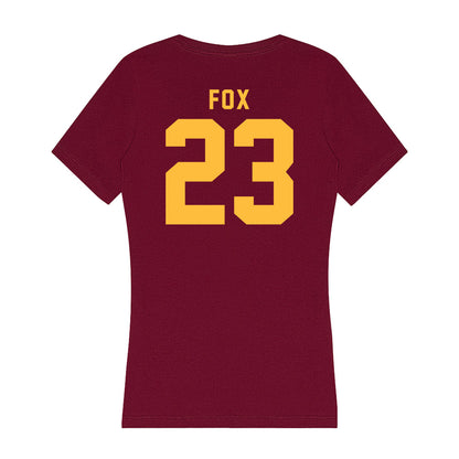 Minnesota - NCAA Men's Basketball : Parker Fox - Women's V-Neck T-Shirt-1