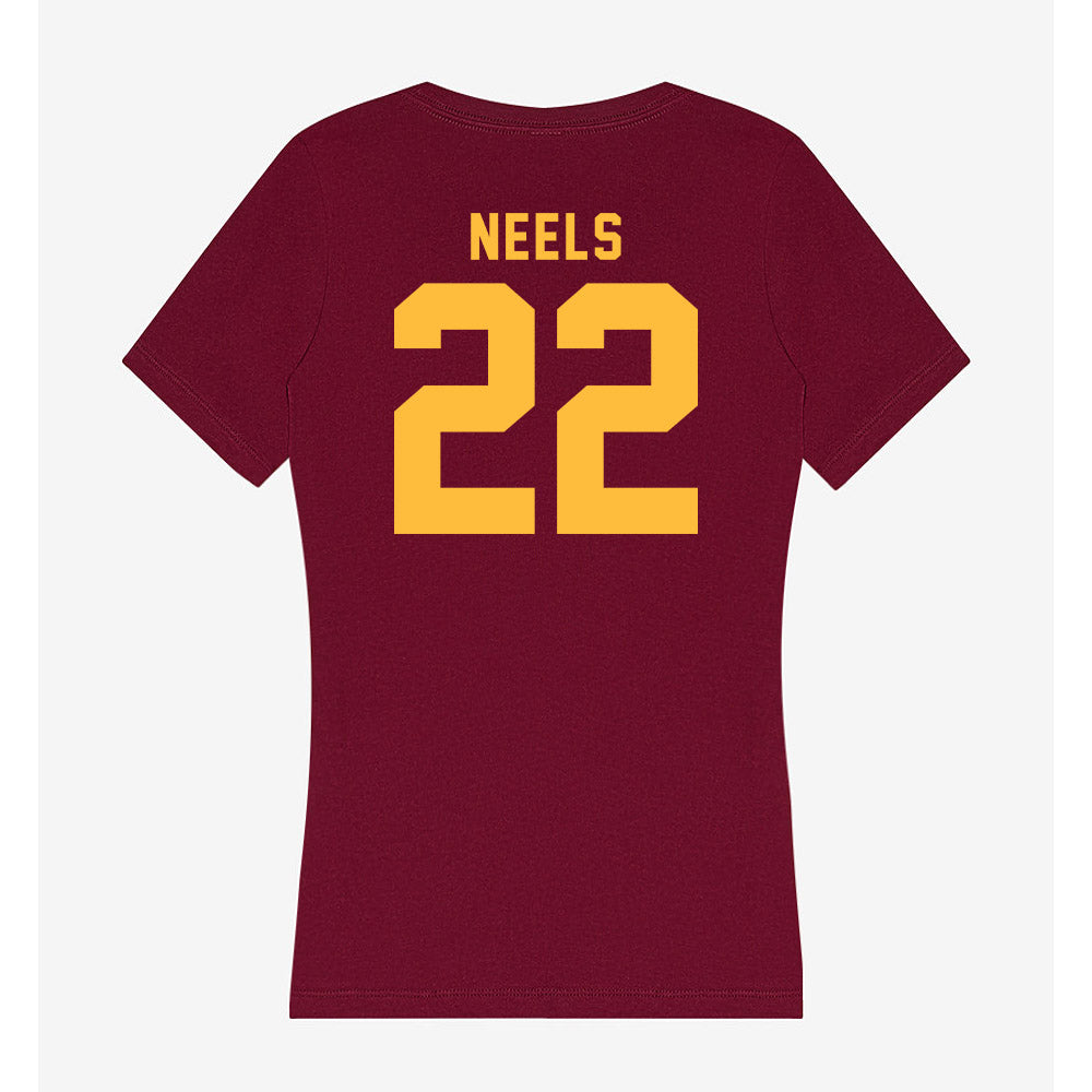 Minnesota - NCAA Baseball : Weber Neels - Women's V-Neck T-Shirt-1