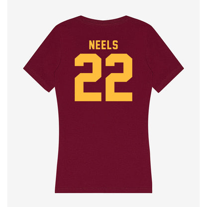 Minnesota - NCAA Baseball : Weber Neels - Women's V-Neck T-Shirt-1