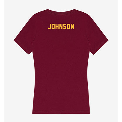 Minnesota - NCAA Women's Gymnastics : Seria Johnson - Women's V-Neck T-Shirt-1