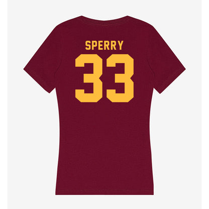 Minnesota - NCAA Baseball : Joe Sperry - Women's V-Neck T-Shirt-1