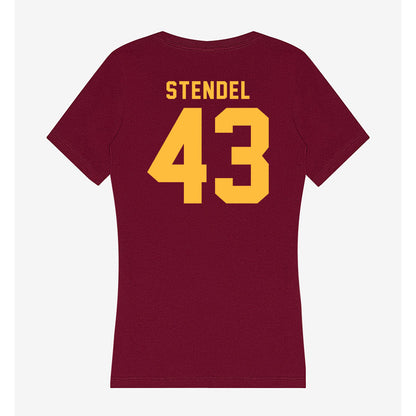 Minnesota - NCAA Football : Ethan Stendel - Women's V-Neck T-Shirt-1