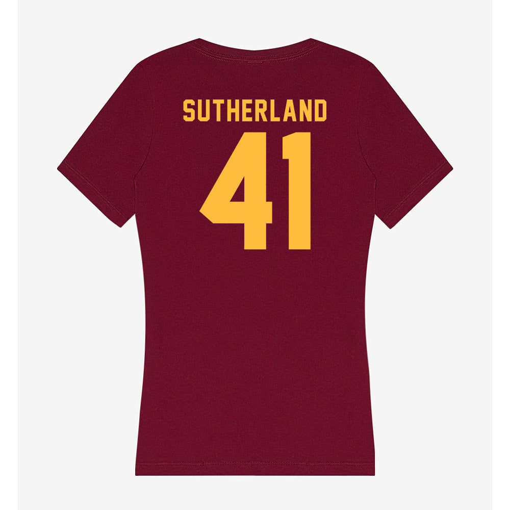 Minnesota - NCAA Baseball : Charlie Sutherland - Women's V-Neck T-Shirt-1