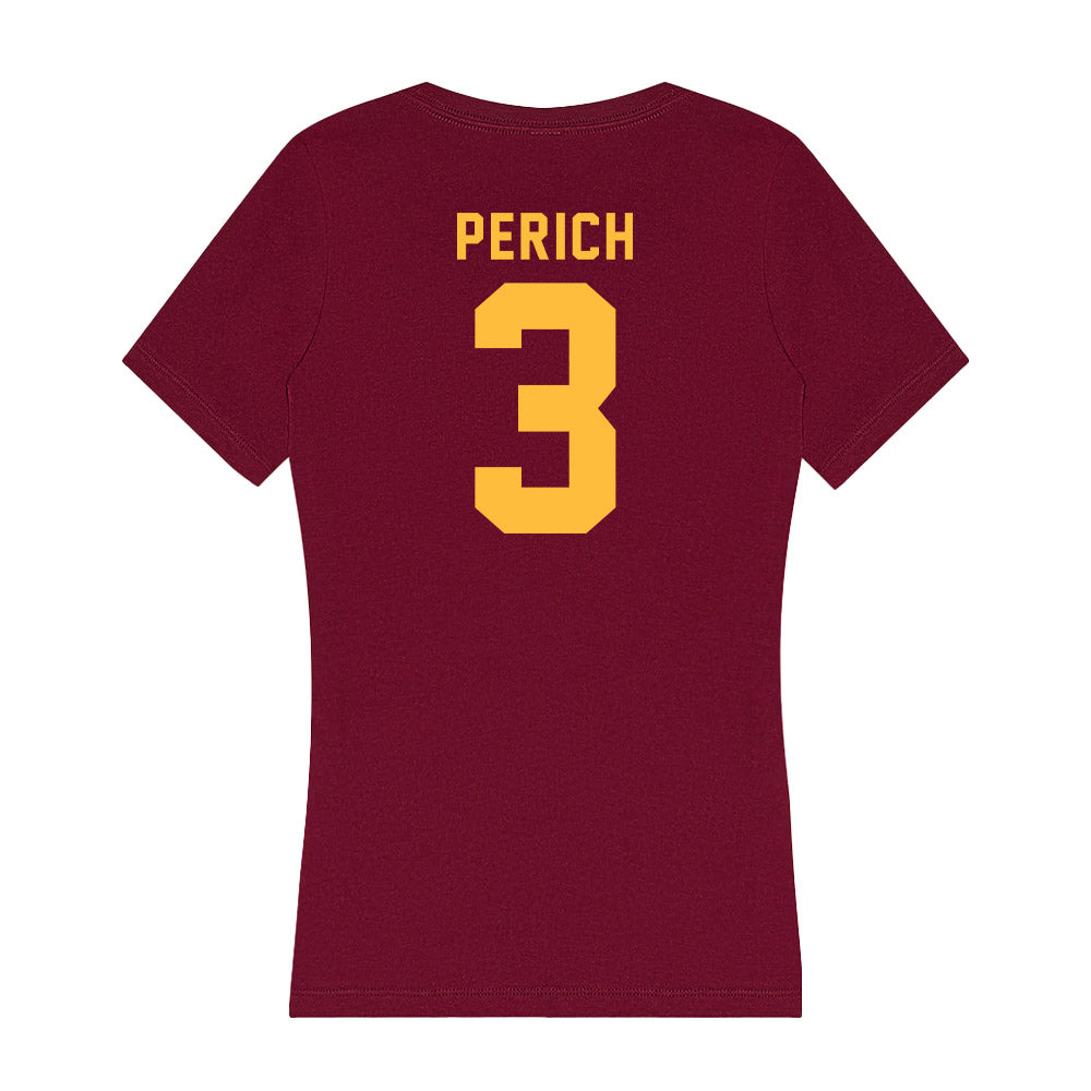 Minnesota - NCAA Football : Koi Perich - Women's V-Neck T-Shirt-1