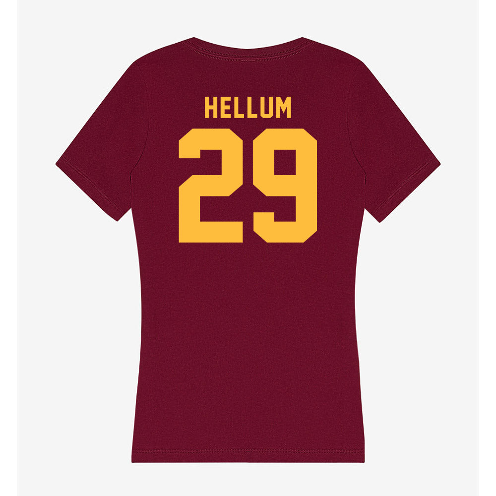 Minnesota - NCAA Baseball : Brayden Hellum - Women's V-Neck T-Shirt-1