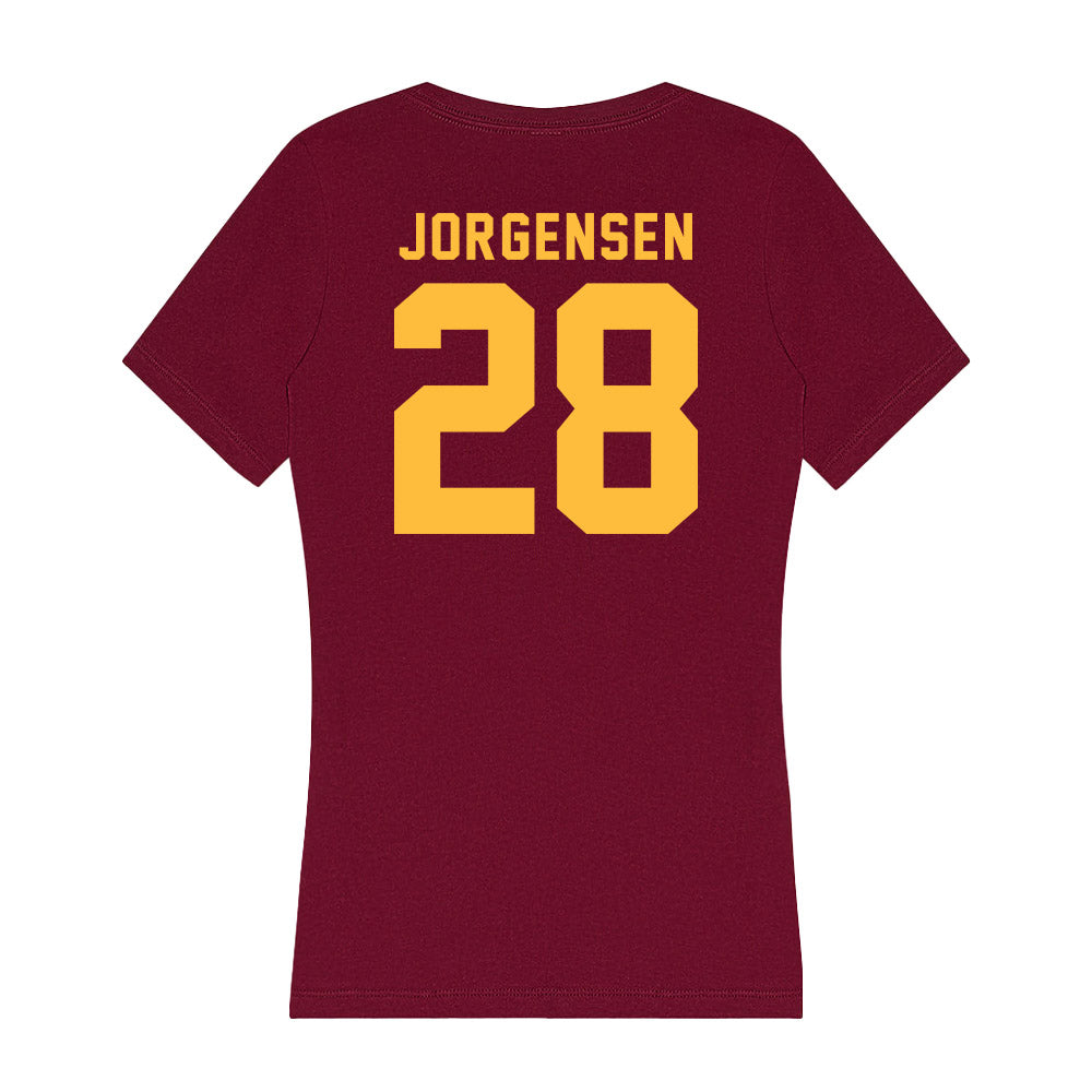 Minnesota - NCAA Football : Zach Jorgensen - Women's V-Neck T-Shirt-1