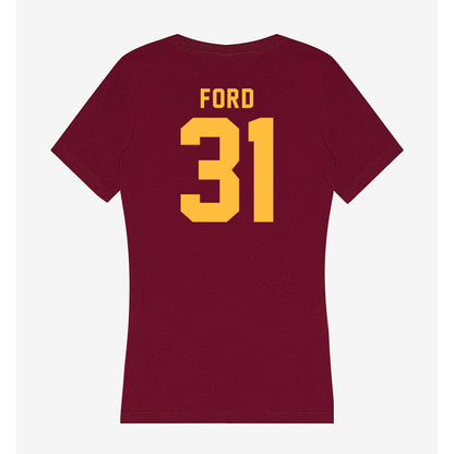 Minnesota - NCAA Football : Xavier Ford - Women's V-Neck T-Shirt-1