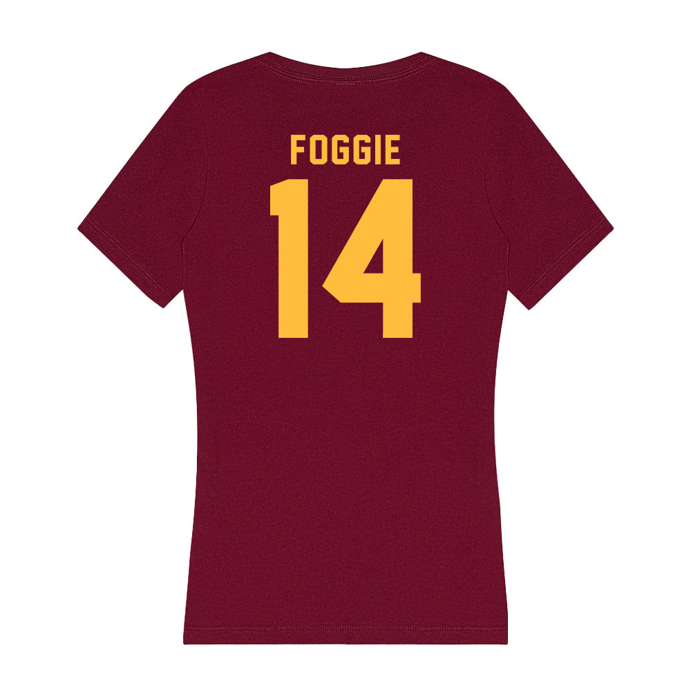 Minnesota - NCAA Football : Rickey Foggie - Women's V-Neck T-Shirt-1