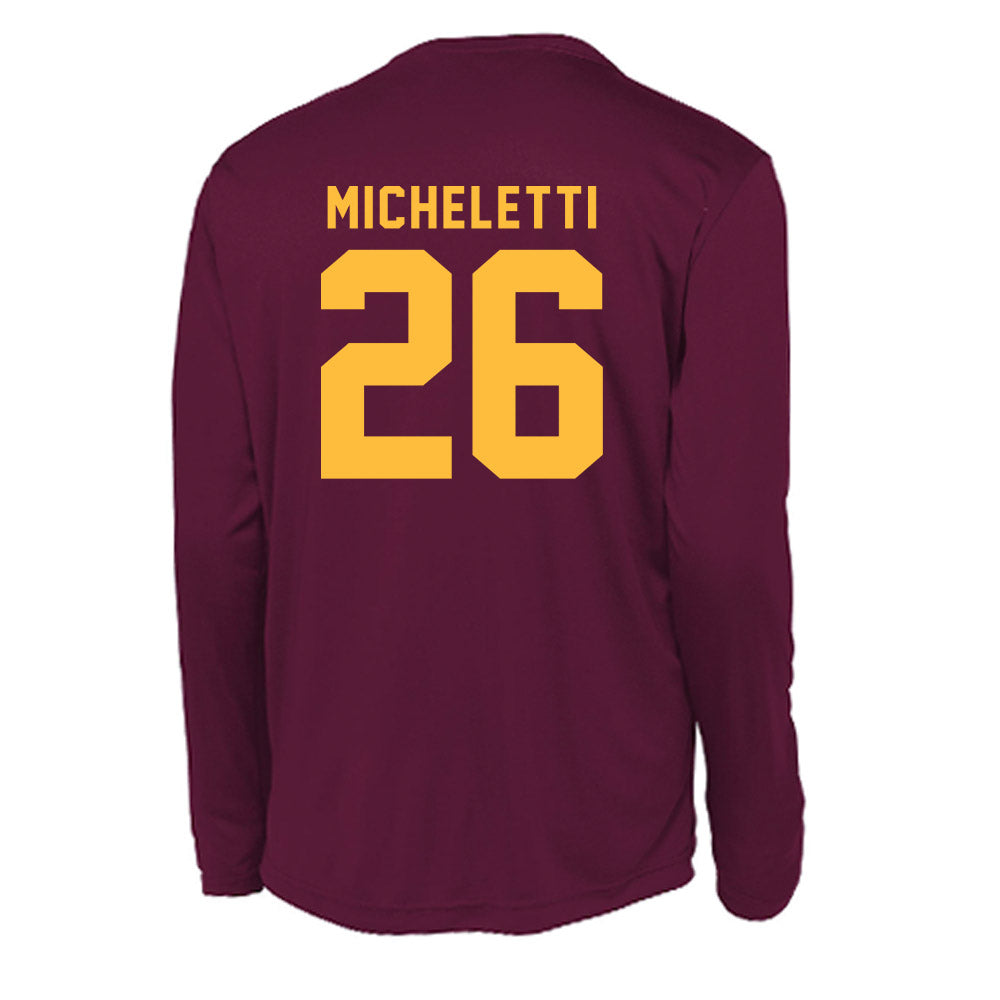 Minnesota - NCAA Men's Ice Hockey : Pat Micheletti - Activewear Long Sleeve T-Shirt