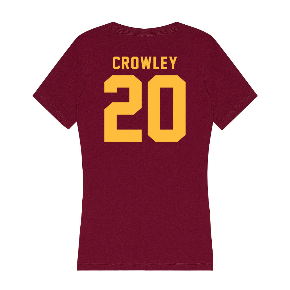 Minnesota - NCAA Men's Ice Hockey : Mike Crowley - Women's V-Neck T-Shirt-1