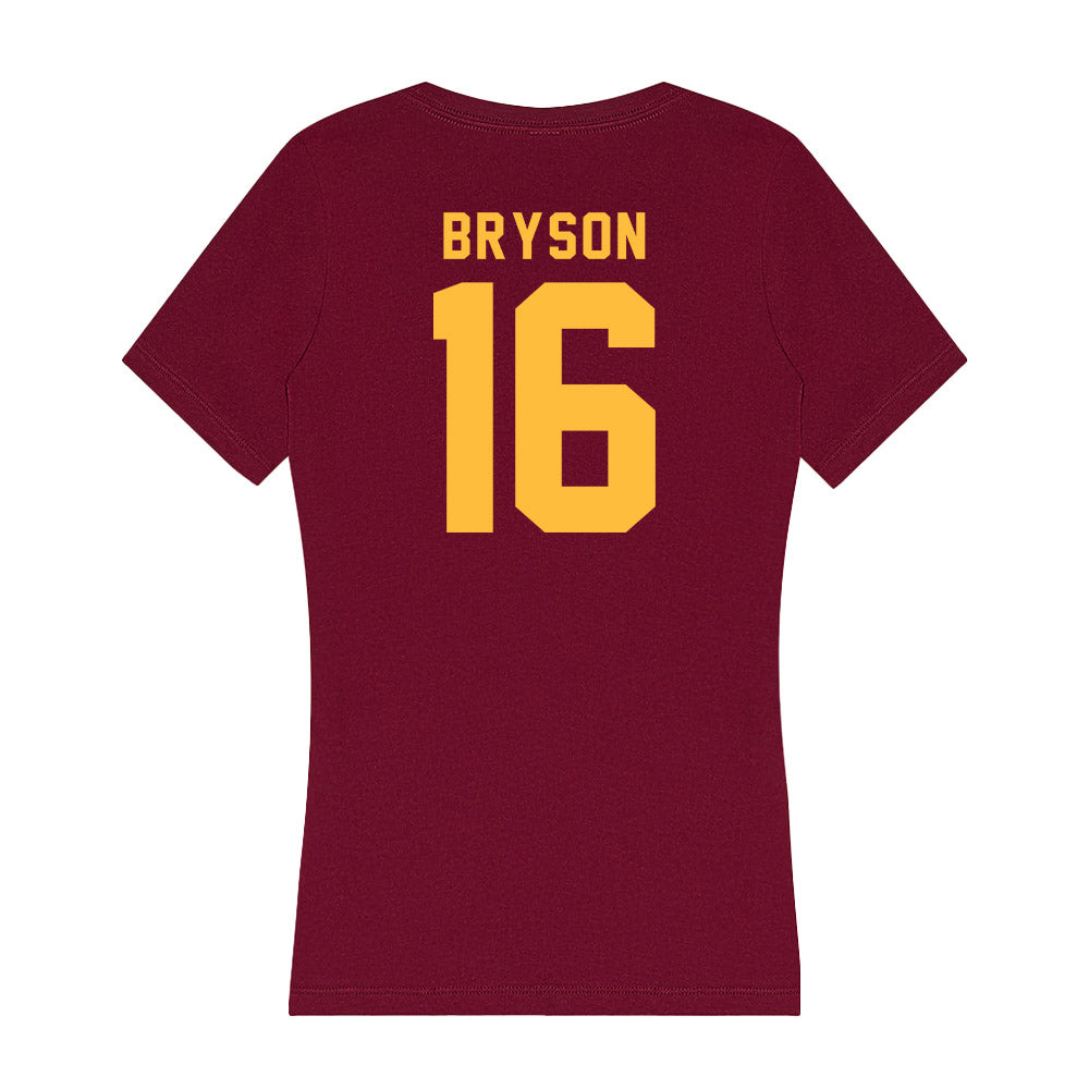 Minnesota - NCAA Football : Coleman Bryson - Women's V-Neck T-Shirt-1