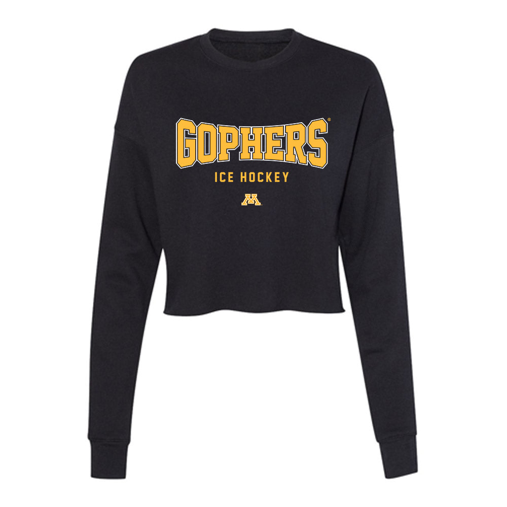 Minnesota - NCAA Men's Ice Hockey : Mike Crowley - Women's Cropped Crew Fleece-0