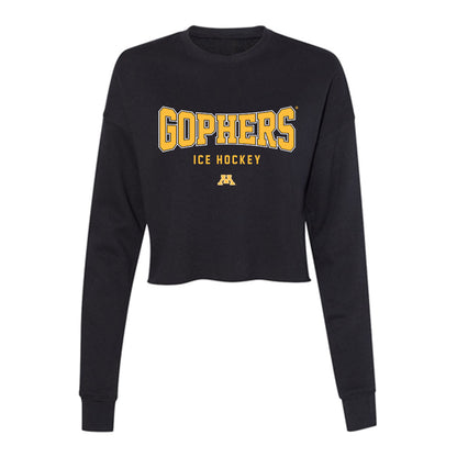 Minnesota - NCAA Men's Ice Hockey : Mike Crowley - Women's Cropped Crew Fleece-0