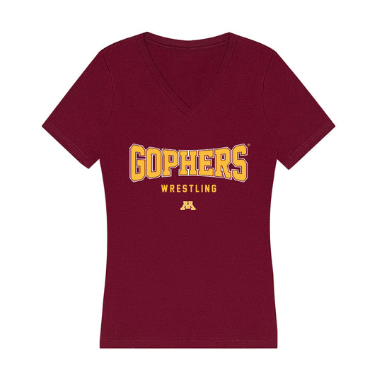 Minnesota - NCAA Wrestling : Dawson Johnson - Women's V-Neck T-Shirt-0