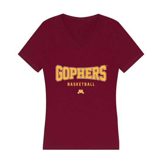 Minnesota - NCAA Men's Basketball : Lu'Cye Patterson - Women's V-Neck T-Shirt-0