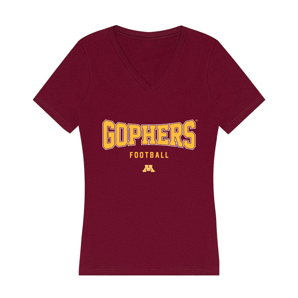 Minnesota - NCAA Football : John Michael Schmitz - Women's V-Neck T-Shirt-0