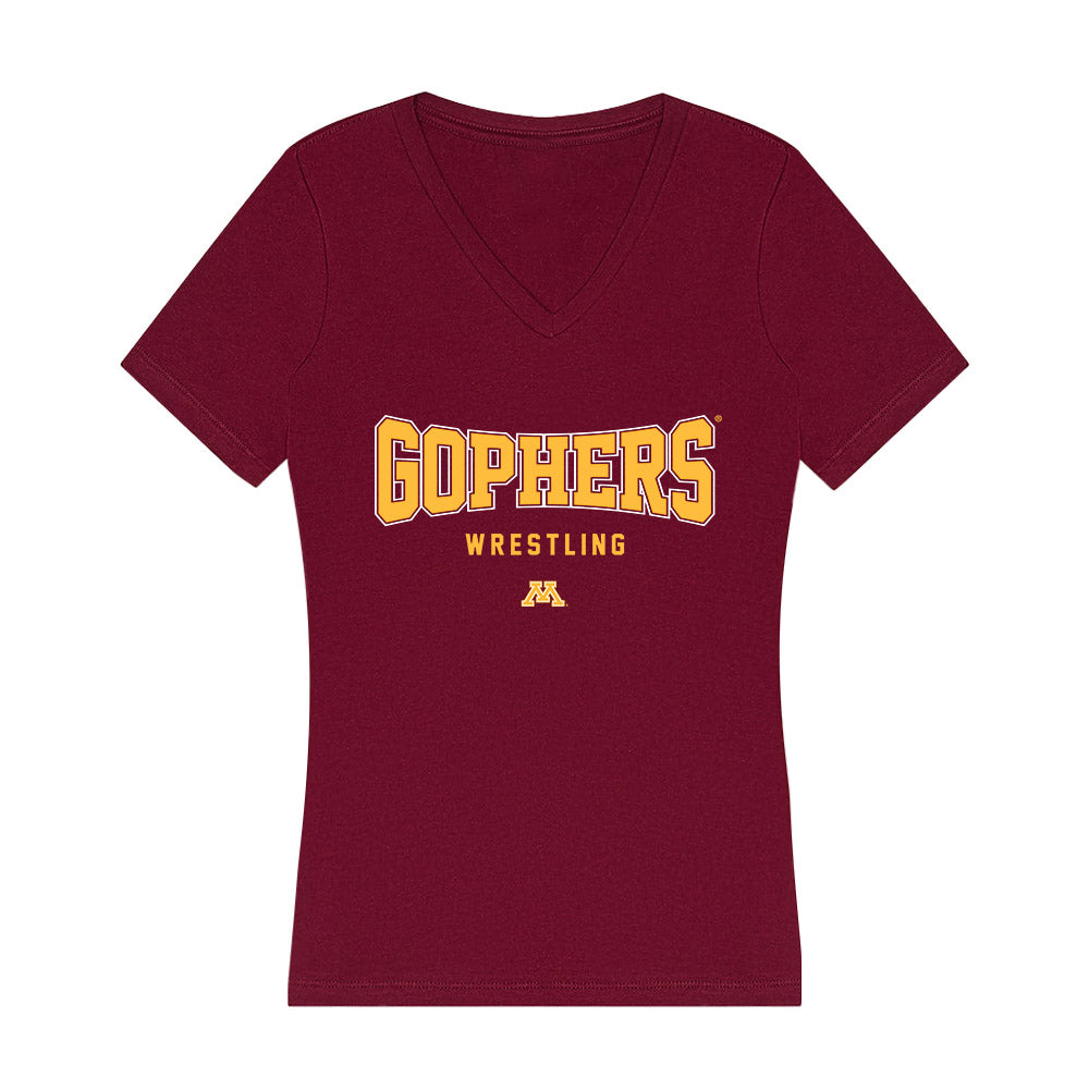 Minnesota - NCAA Wrestling : Blaine Brenner - Women's V-Neck T-Shirt-0