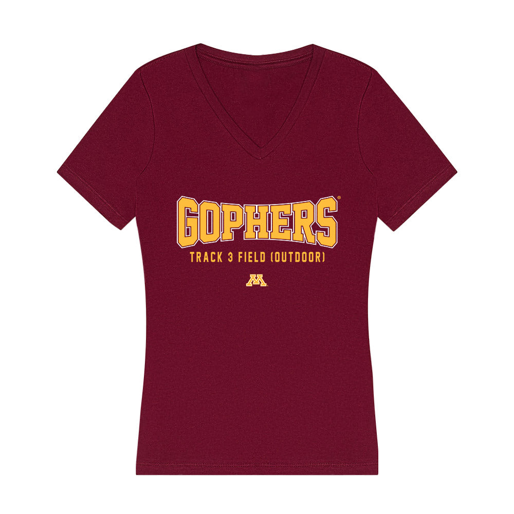 Minnesota - NCAA Women's Track & Field : Victory Godah - Women's V-Neck T-Shirt-0