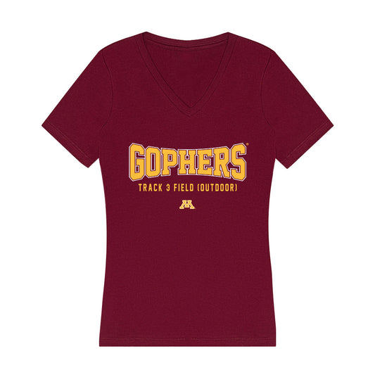 Minnesota - NCAA Women's Track & Field : Victory Godah - Women's V-Neck T-Shirt-0