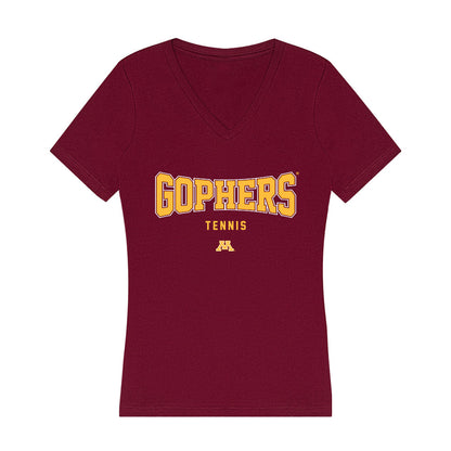 Minnesota - NCAA Women's Tennis : Jeselle Ante - Women's V-Neck T-Shirt-0