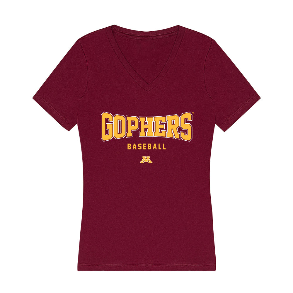 Minnesota - NCAA Baseball : Tyler Hemmesch - Women's V-Neck T-Shirt-0