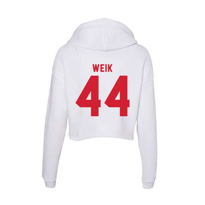 NC State - NCAA Softball : Kendall Weik - Women's Crop Fleece Hoodie-1