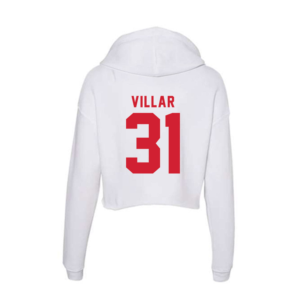 NC State - NCAA Women's Volleyball : Elaisa Villar - Women's Crop Fleece Hoodie-1