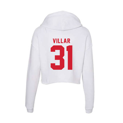 NC State - NCAA Women's Volleyball : Elaisa Villar - Women's Crop Fleece Hoodie-1