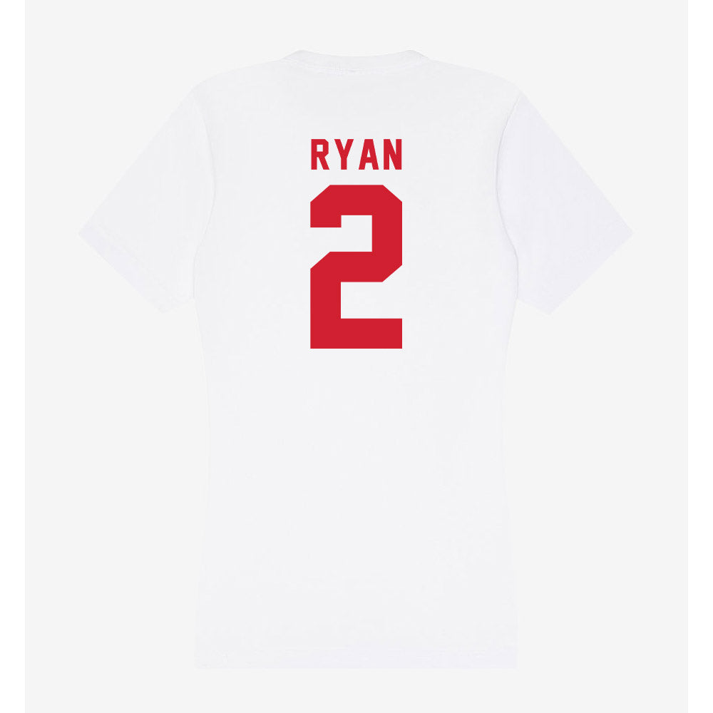 NC State - NCAA Baseball : Mikey Ryan - Women's V-Neck T-Shirt-1