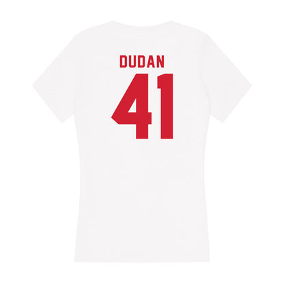 NC State - NCAA Baseball : Jacob Dudan - Women's V-Neck T-Shirt-1