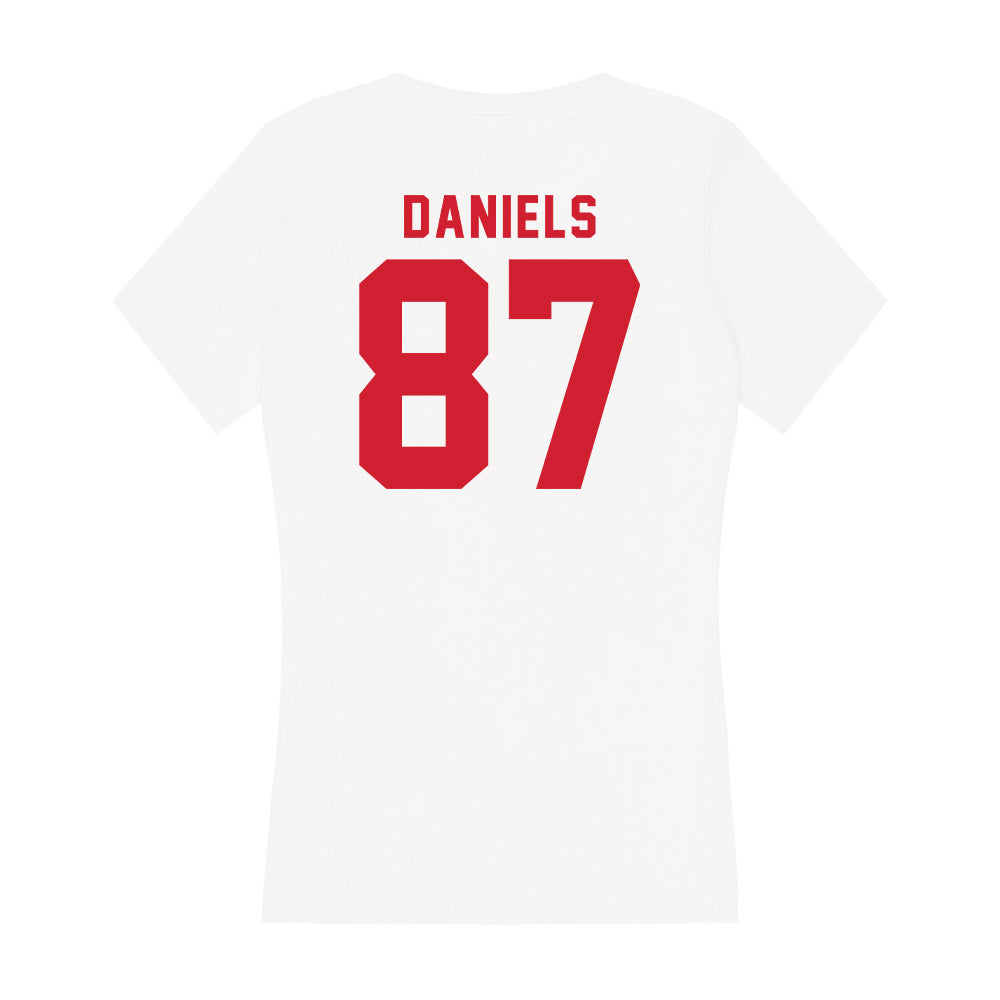 NC State - NCAA Football : Dante Daniels - Women's V-Neck T-Shirt-1