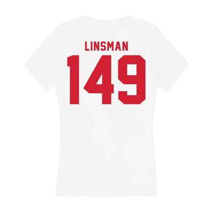 NC State - NCAA Wrestling : Gavin Linsman - Women's V-Neck T-Shirt-1