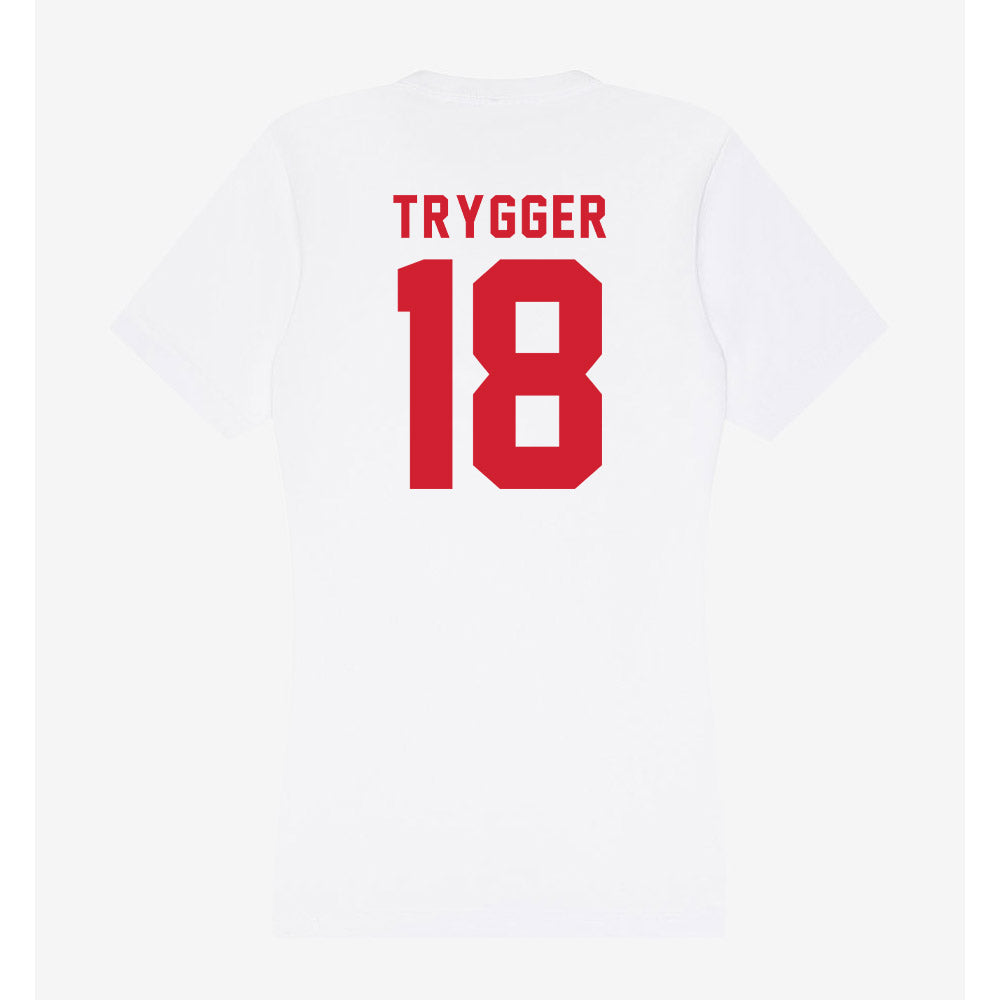 NC State - NCAA Women's Basketball : Tilda Trygger - Women's V-Neck T-Shirt-1